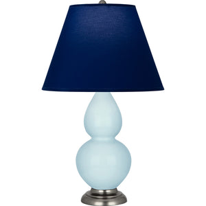 Robert Abbey - 1696N - One Light Accent Lamp - Small Double Gourd - Baby Blue Glazed Ceramic w/Antique Silver
