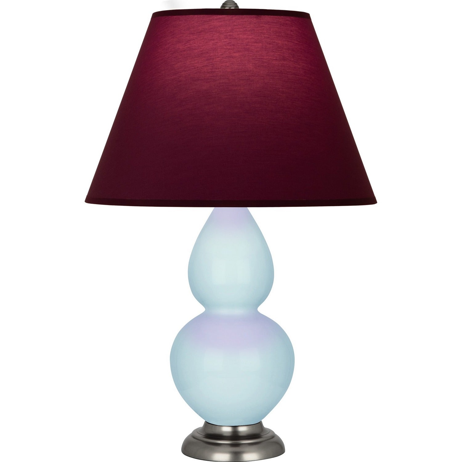Robert Abbey - 1696P - One Light Accent Lamp - Small Double Gourd - Baby Blue Glazed Ceramic w/Antique Silver