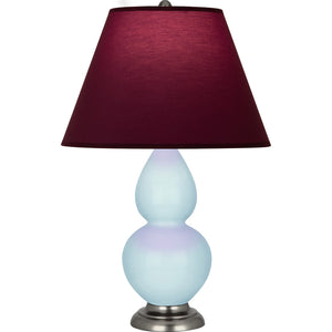 Robert Abbey - 1696P - One Light Accent Lamp - Small Double Gourd - Baby Blue Glazed Ceramic w/Antique Silver