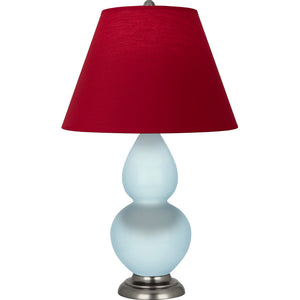 Robert Abbey - 1696R - One Light Accent Lamp - Small Double Gourd - Baby Blue Glazed Ceramic w/Antique Silver