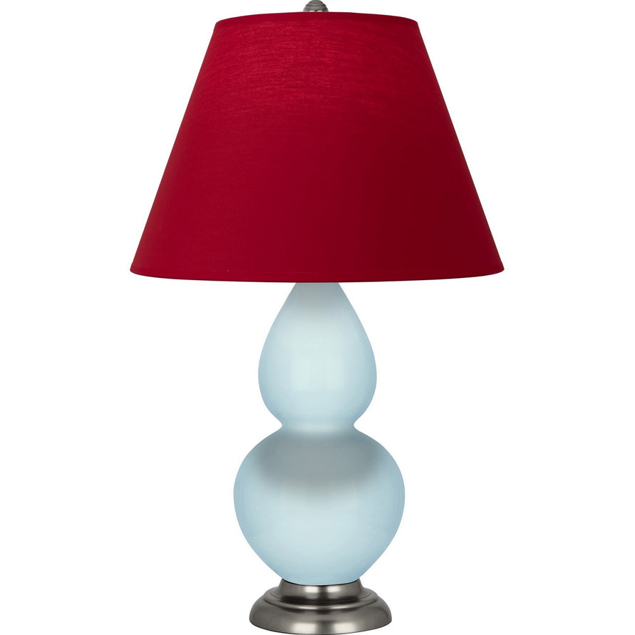 Robert Abbey - 1696R - One Light Accent Lamp - Small Double Gourd - Baby Blue Glazed Ceramic w/Antique Silver