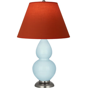 Robert Abbey - 1696T - One Light Accent Lamp - Small Double Gourd - Baby Blue Glazed Ceramic w/Antique Silver