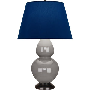 Robert Abbey - 1749N - One Light Table Lamp - Double Gourd - Smokey Taupe Glazed Ceramic w/Deep Patina Bronze