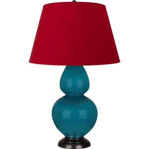 Robert Abbey - 1752R - One Light Table Lamp - Double Gourd - Peacock Glazed Ceramic w/Deep Patina Bronze