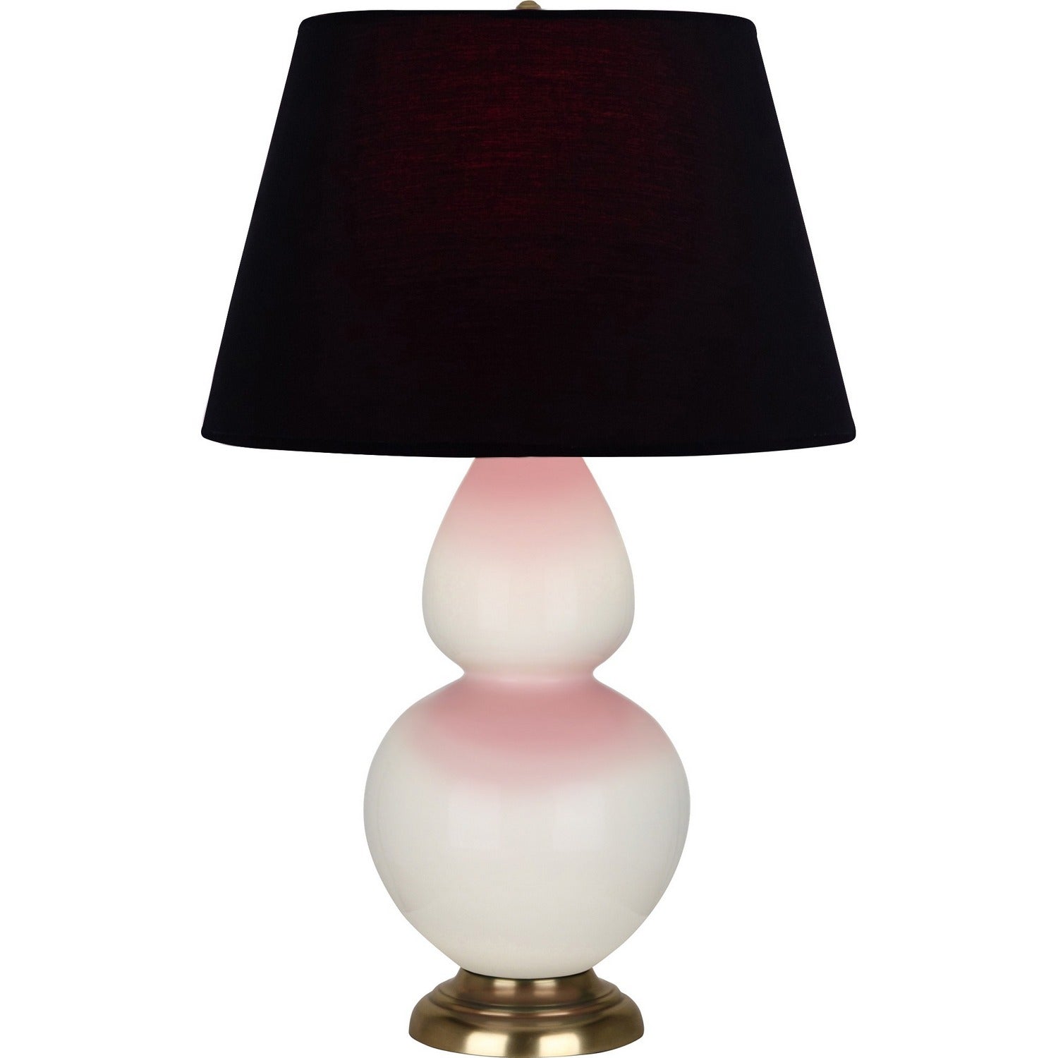 Robert Abbey - 1754K - One Light Table Lamp - Double Gourd - Bone Glazed Ceramic w/Antique Natural Brass