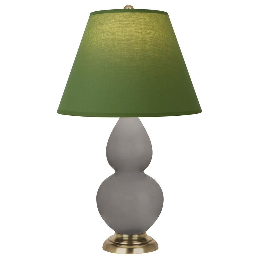 Robert Abbey - 1768G - One Light Accent Lamp - Small Double Gourd - Smokey Taupe Glazed Ceramic w/Antique Natural Brass