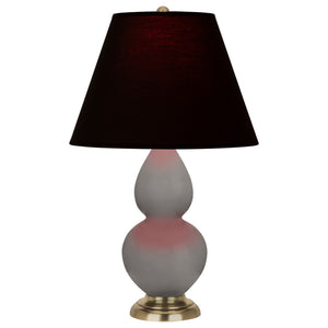 Robert Abbey - 1768K - One Light Accent Lamp - Small Double Gourd - Smokey Taupe Glazed Ceramic w/Antique Natural Brass