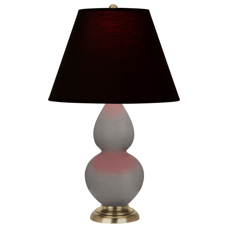 Robert Abbey - 1768K - One Light Accent Lamp - Small Double Gourd - Smokey Taupe Glazed Ceramic w/Antique Natural Brass