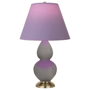 Robert Abbey - 1768L - One Light Accent Lamp - Small Double Gourd - Smokey Taupe Glazed Ceramic w/Antique Natural Brass