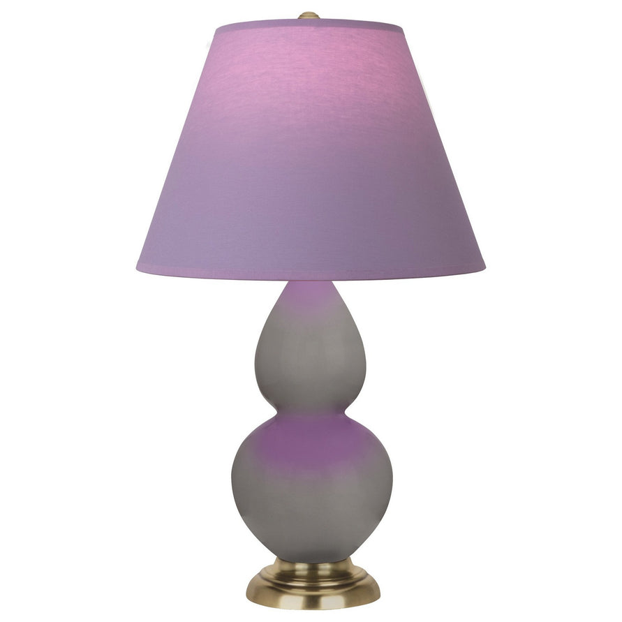 Robert Abbey - 1768L - One Light Accent Lamp - Small Double Gourd - Smokey Taupe Glazed Ceramic w/Antique Natural Brass