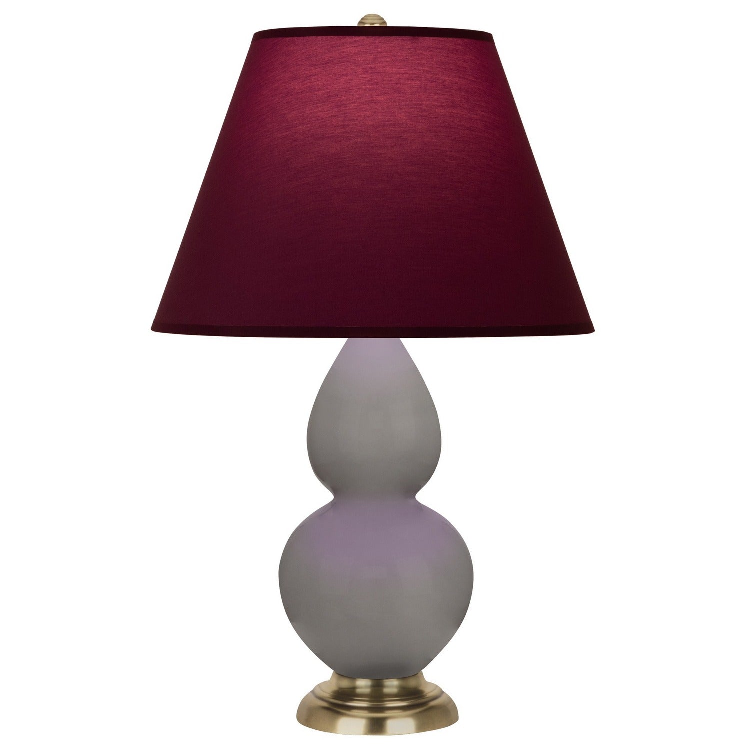 Robert Abbey - 1768P - One Light Accent Lamp - Small Double Gourd - Smokey Taupe Glazed Ceramic w/Antique Natural Brass