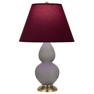 Robert Abbey - 1768P - One Light Accent Lamp - Small Double Gourd - Smokey Taupe Glazed Ceramic w/Antique Natural Brass