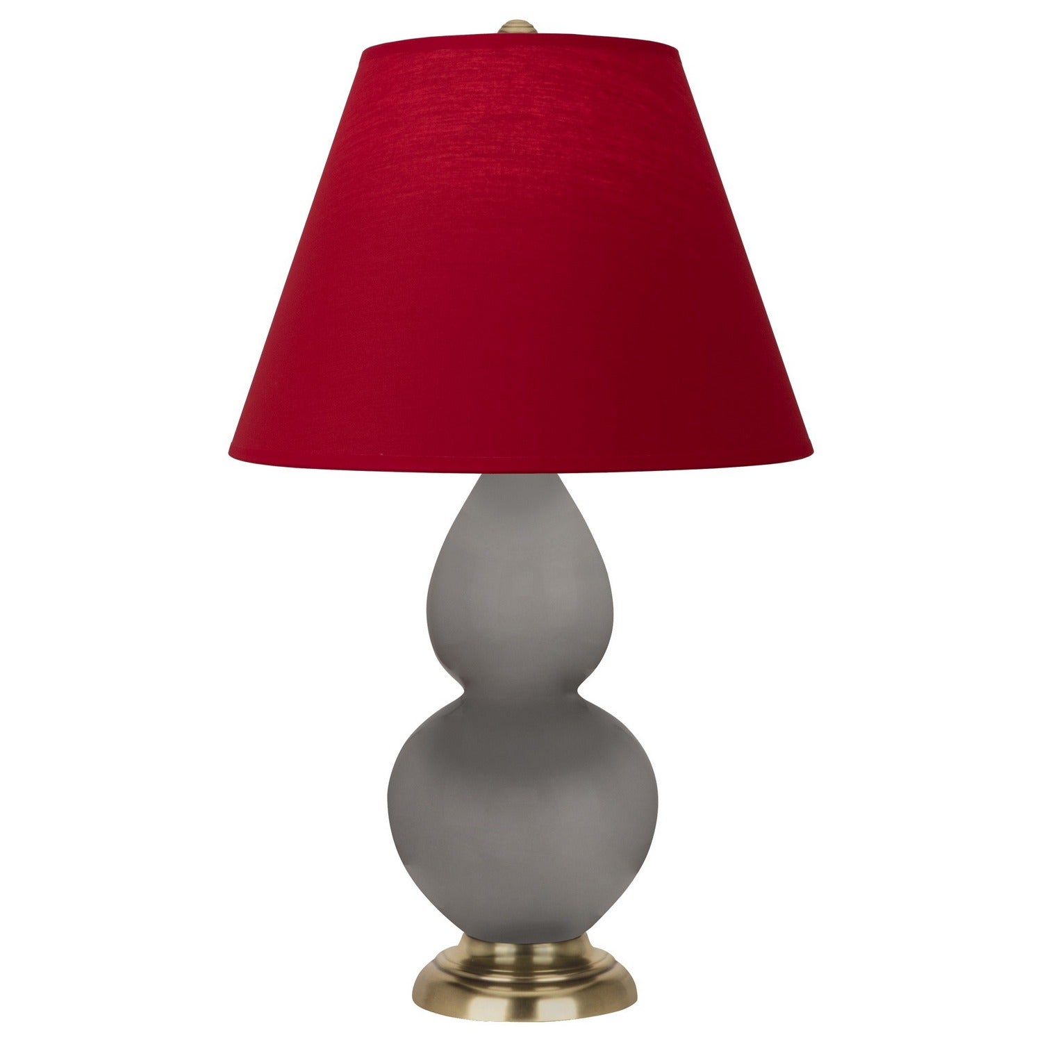 Robert Abbey - 1768R - One Light Accent Lamp - Small Double Gourd - Smokey Taupe Glazed Ceramic w/Antique Natural Brass