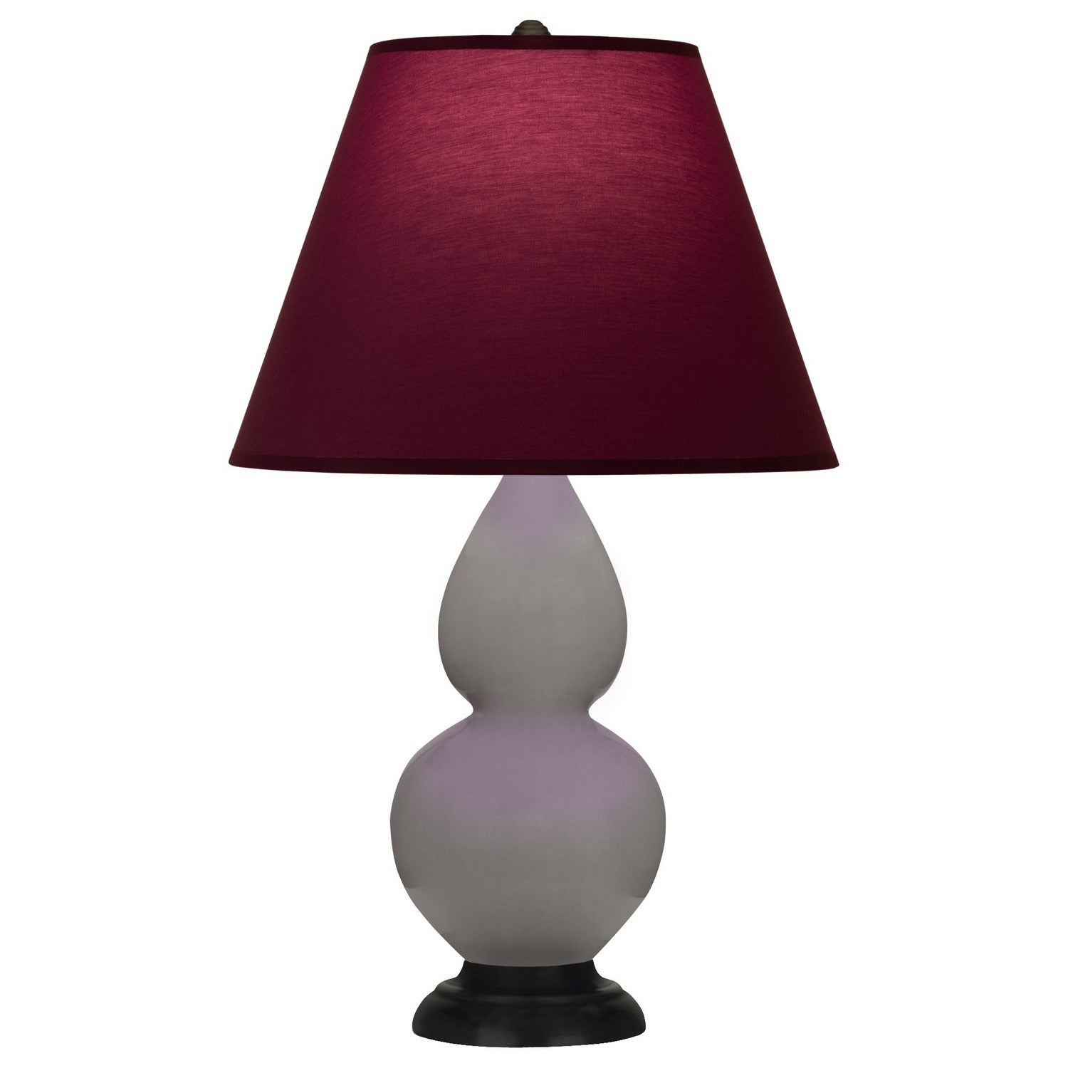 Robert Abbey - 1769P - One Light Accent Lamp - Small Double Gourd - Smokey Taupe Glazed Ceramic w/Deep Patina Bronze