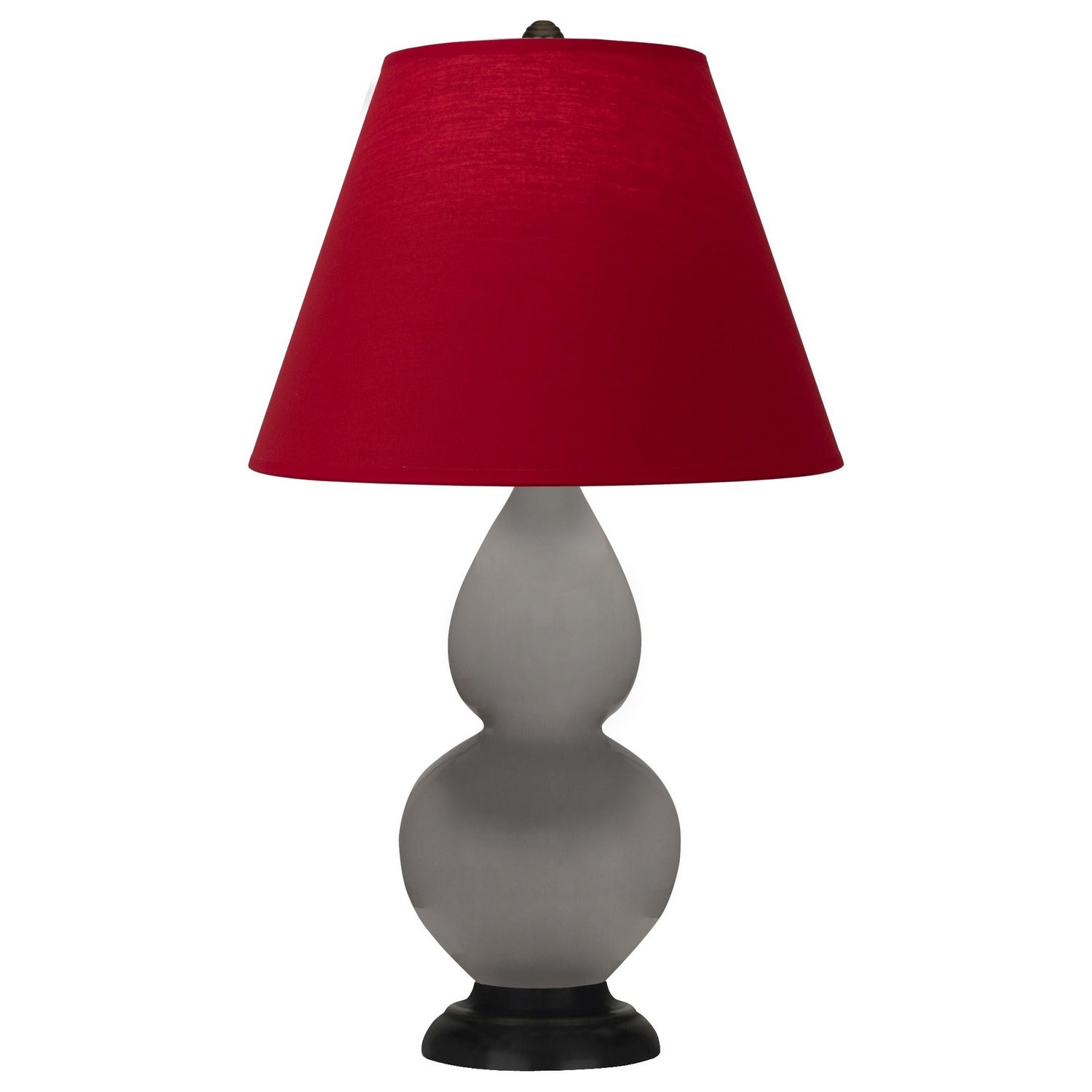 Robert Abbey - 1769R - One Light Accent Lamp - Small Double Gourd - Smokey Taupe Glazed Ceramic w/Deep Patina Bronze