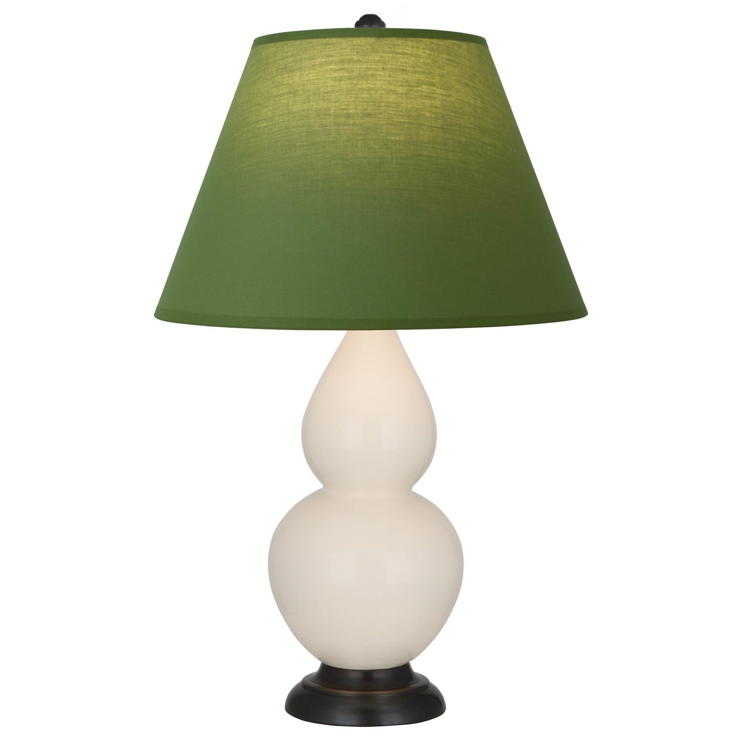Robert Abbey - 1775G - One Light Accent Lamp - Small Double Gourd - Bone Glazed Ceramic w/Deep Patina Bronze