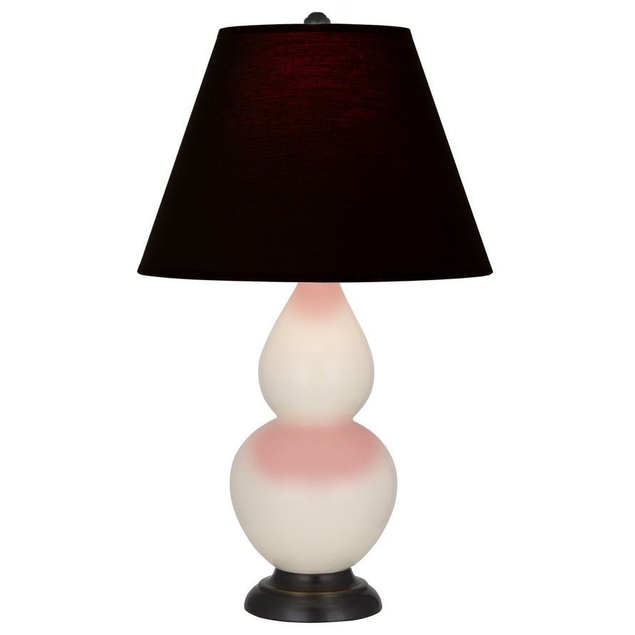 Robert Abbey - 1775K - One Light Accent Lamp - Small Double Gourd - Bone Glazed Ceramic w/Deep Patina Bronze