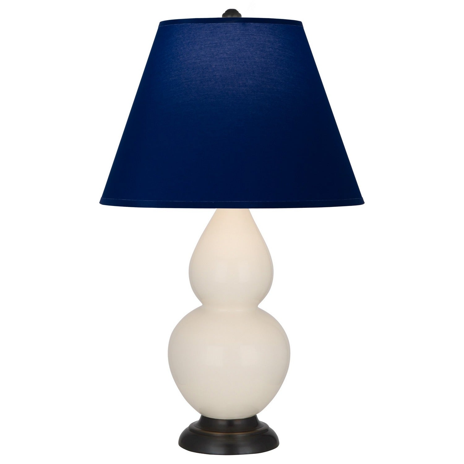 Robert Abbey - 1775N - One Light Accent Lamp - Small Double Gourd - Bone Glazed Ceramic w/Deep Patina Bronze