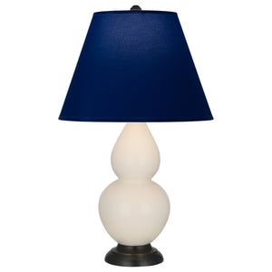 Robert Abbey - 1775N - One Light Accent Lamp - Small Double Gourd - Bone Glazed Ceramic w/Deep Patina Bronze