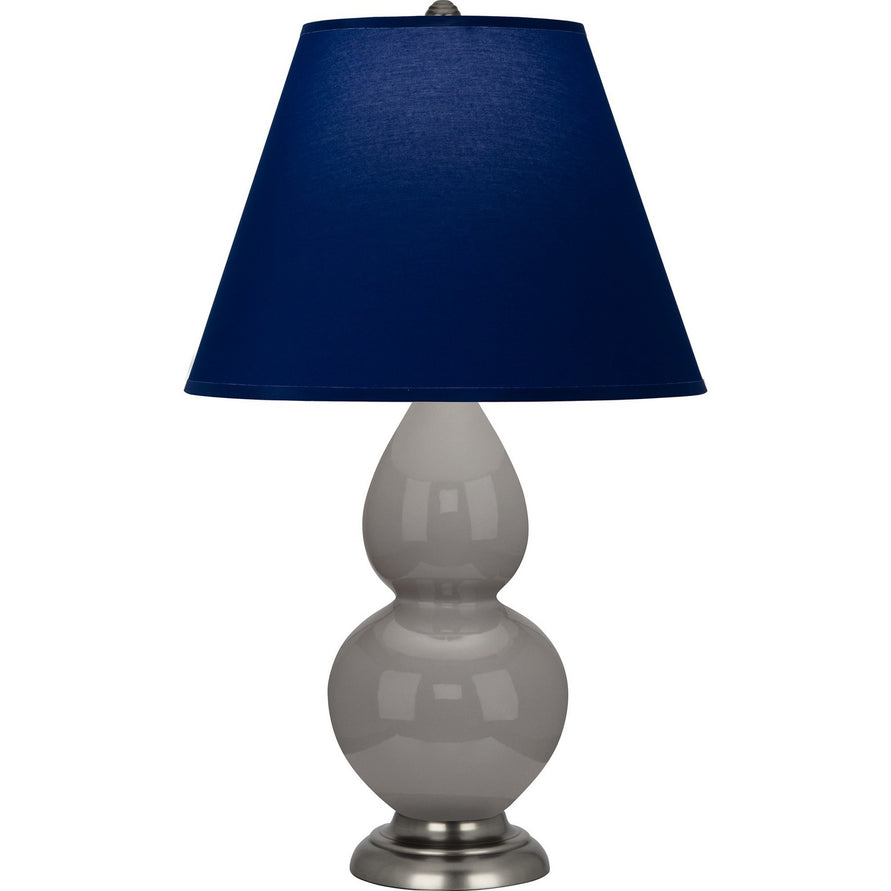 Robert Abbey - 1770N - One Light Accent Lamp - Small Double Gourd - Smokey Taupe Glazed Ceramic w/Anitque Silver