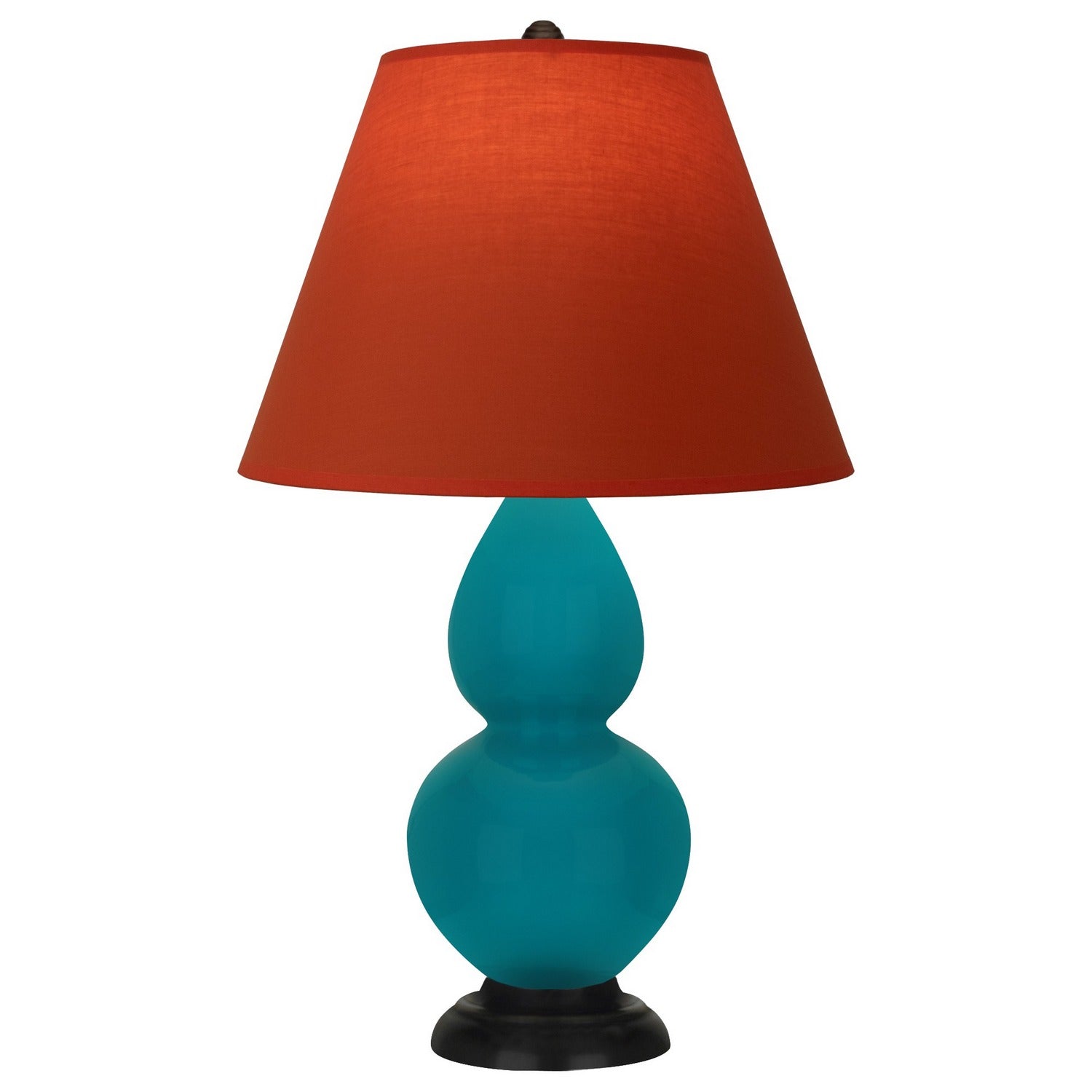 Robert Abbey - 1772T - One Light Accent Lamp - Small Double Gourd - Peacock Glazed Ceramic w/Deep Patina Bronze