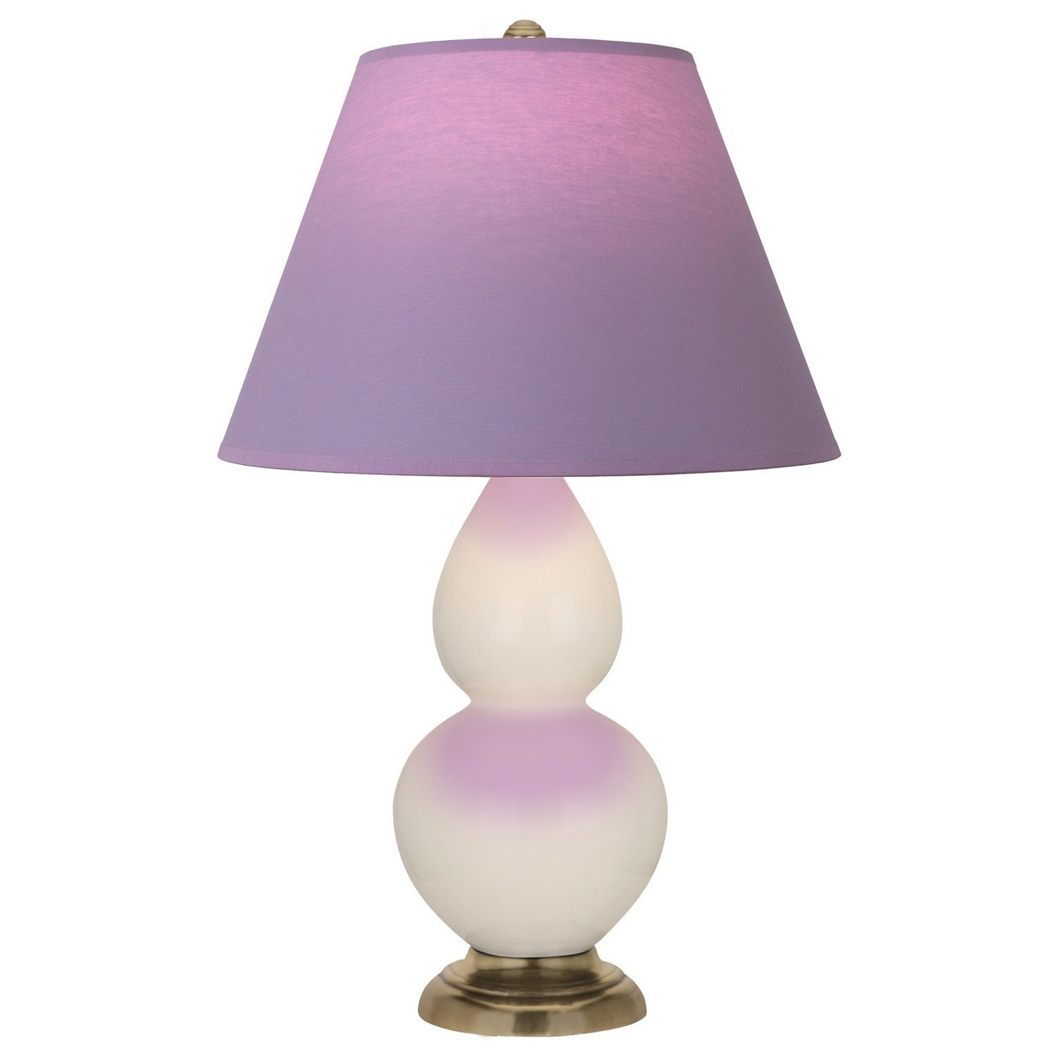 Robert Abbey - 1774L - One Light Accent Lamp - Small Double Gourd - Bone Glazed Ceramic w/Antique Natural Brass