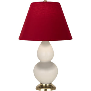 Robert Abbey - 1774R - One Light Accent Lamp - Small Double Gourd - Bone Glazed Ceramic w/Antique Natural Brass