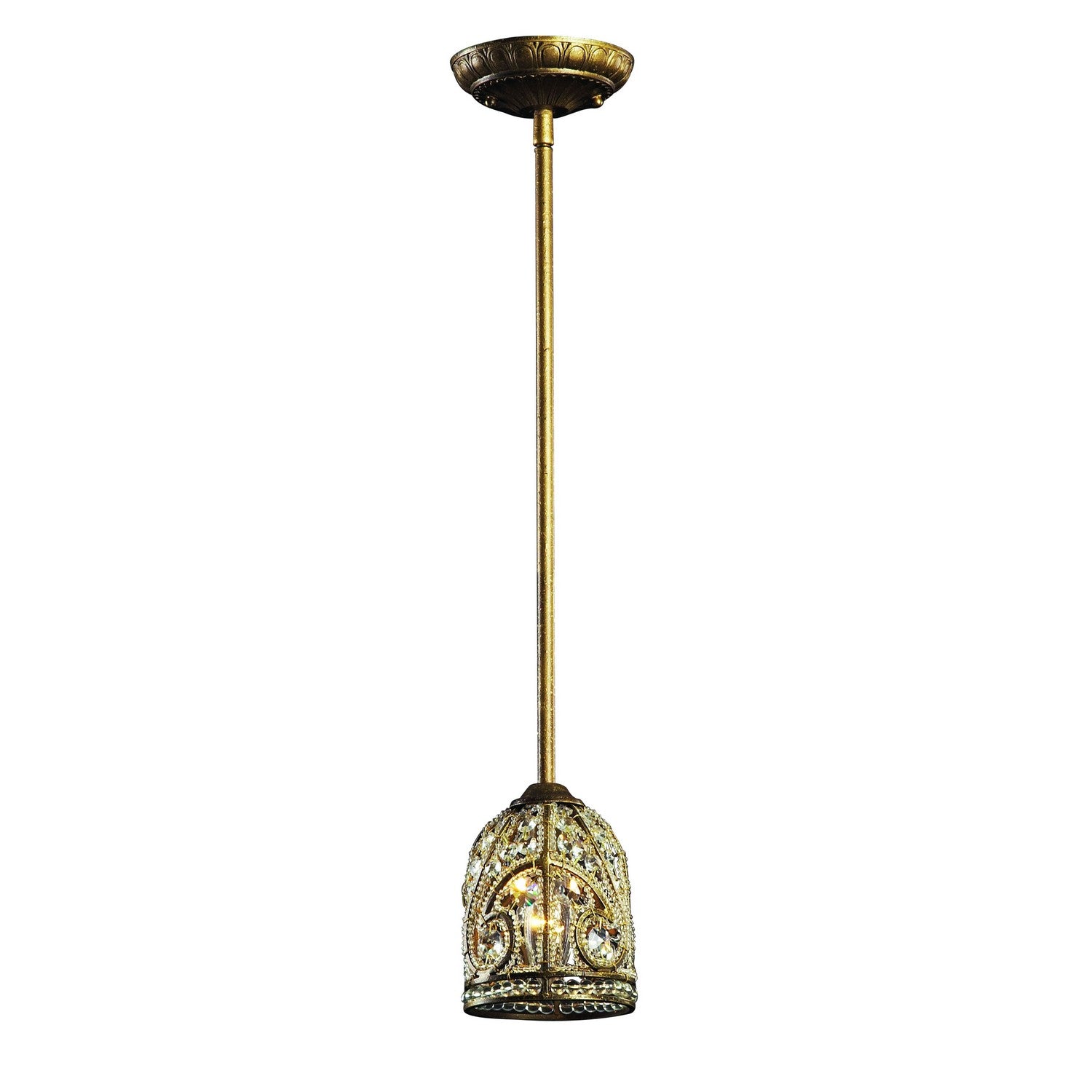 ELK Home - 5972/1 - One Light Mini Pendant - Elizabethan - Dark Bronze