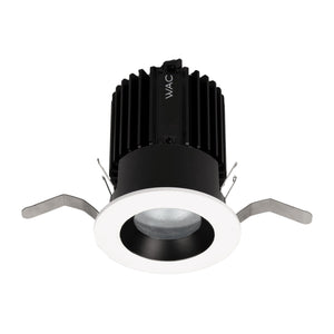W.A.C. Lighting - R2RD1T-NTWB-BKWT - LED Regressed Downlight Trim - Volta - Black/White