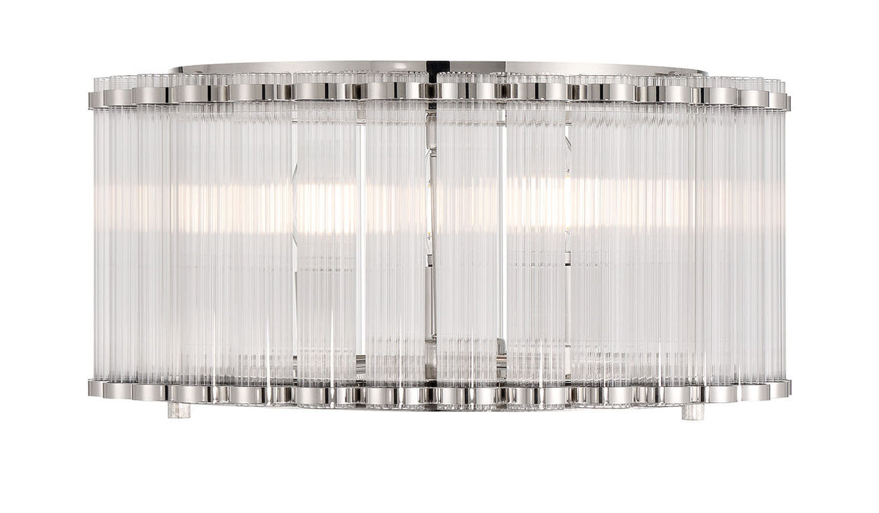 Eurofase - 49185-027 - Five Light Flush Mount - Glasbury - Polished Nickel