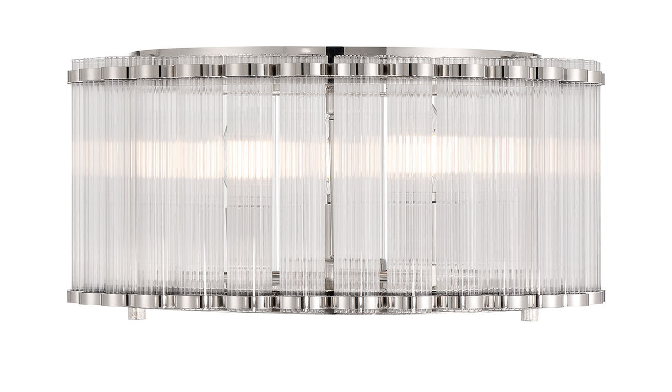 Eurofase - 49185-027 - Five Light Flush Mount - Glasbury - Polished Nickel
