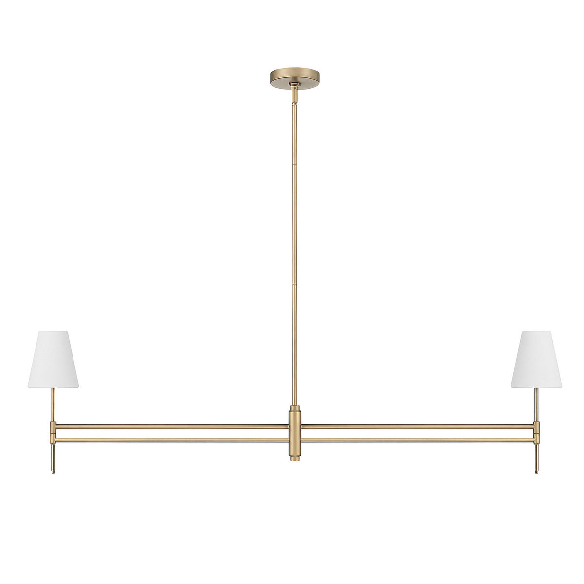 Hunter - 13252 - Two Light Chandelier - Camelia Stem - Matte Black