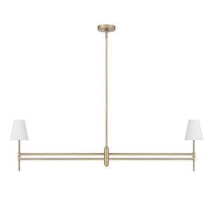 Hunter - 13252 - Two Light Chandelier - Camelia Stem - Matte Black