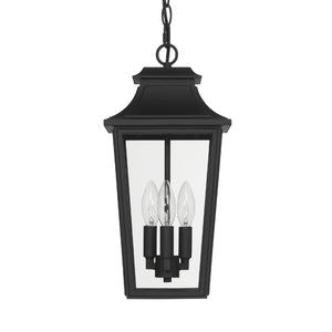 Hunter - 46084 - Three Light Outdoor Pendant - Spring Cove - Matte Black