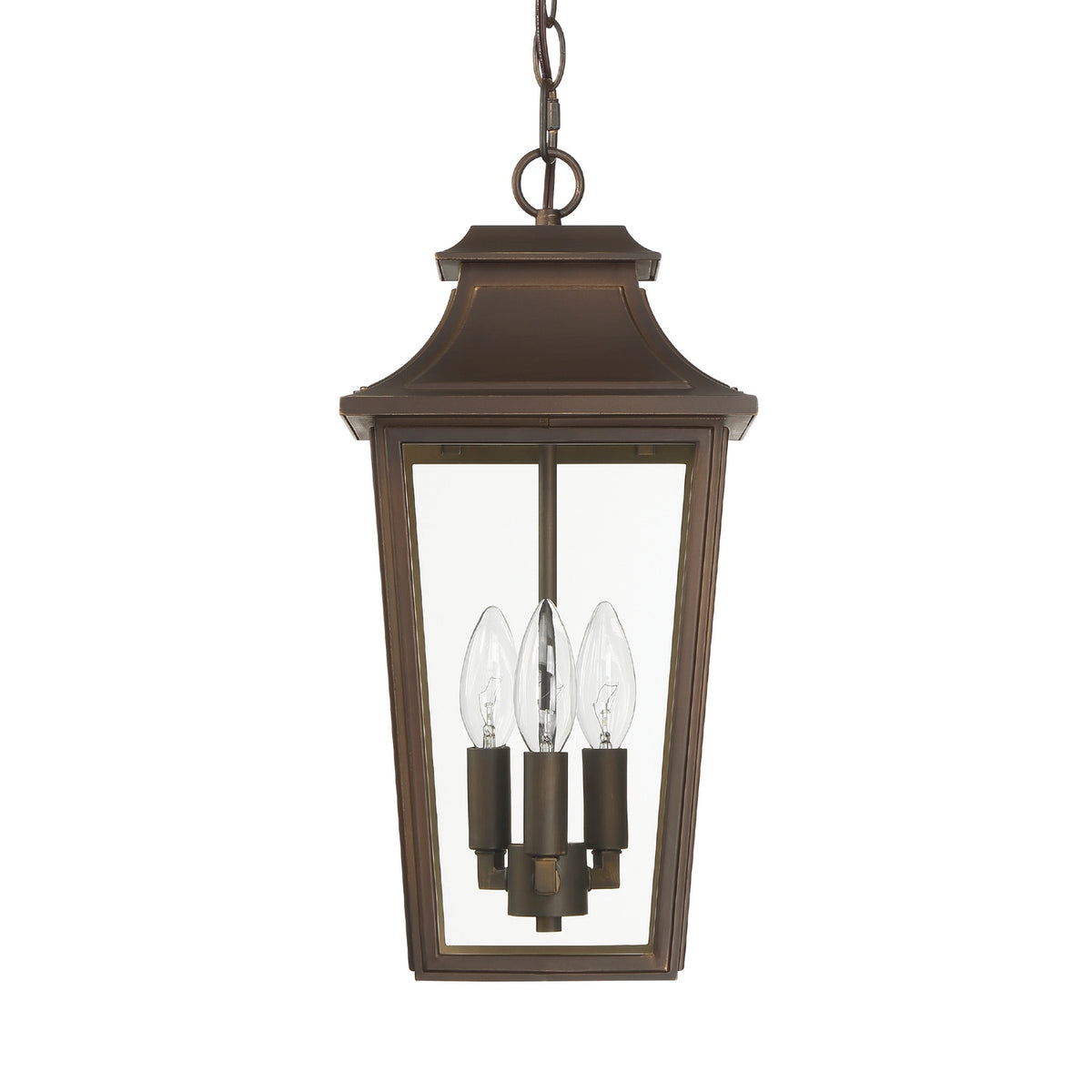 Hunter - 46084 - Three Light Outdoor Pendant - Spring Cove - Matte Black