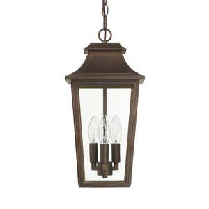 Hunter - 46084 - Three Light Outdoor Pendant - Spring Cove - Matte Black