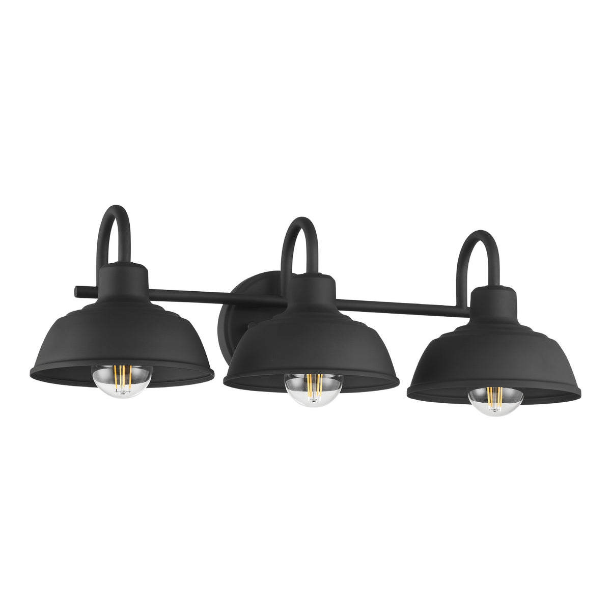 Hunter - 48230 - Three Light Vanity - Mill Valley - Matte Black