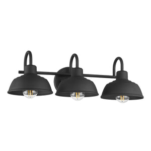 Hunter - 48230 - Three Light Vanity - Mill Valley - Matte Black