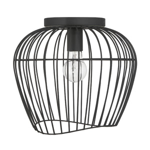 Hunter - 48239 - One Light Flush Mount - Redding - Matte Black