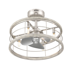 Hunter - 50106 - 22" Fandelier - Bridgette Fandelier - Brushed Nickel