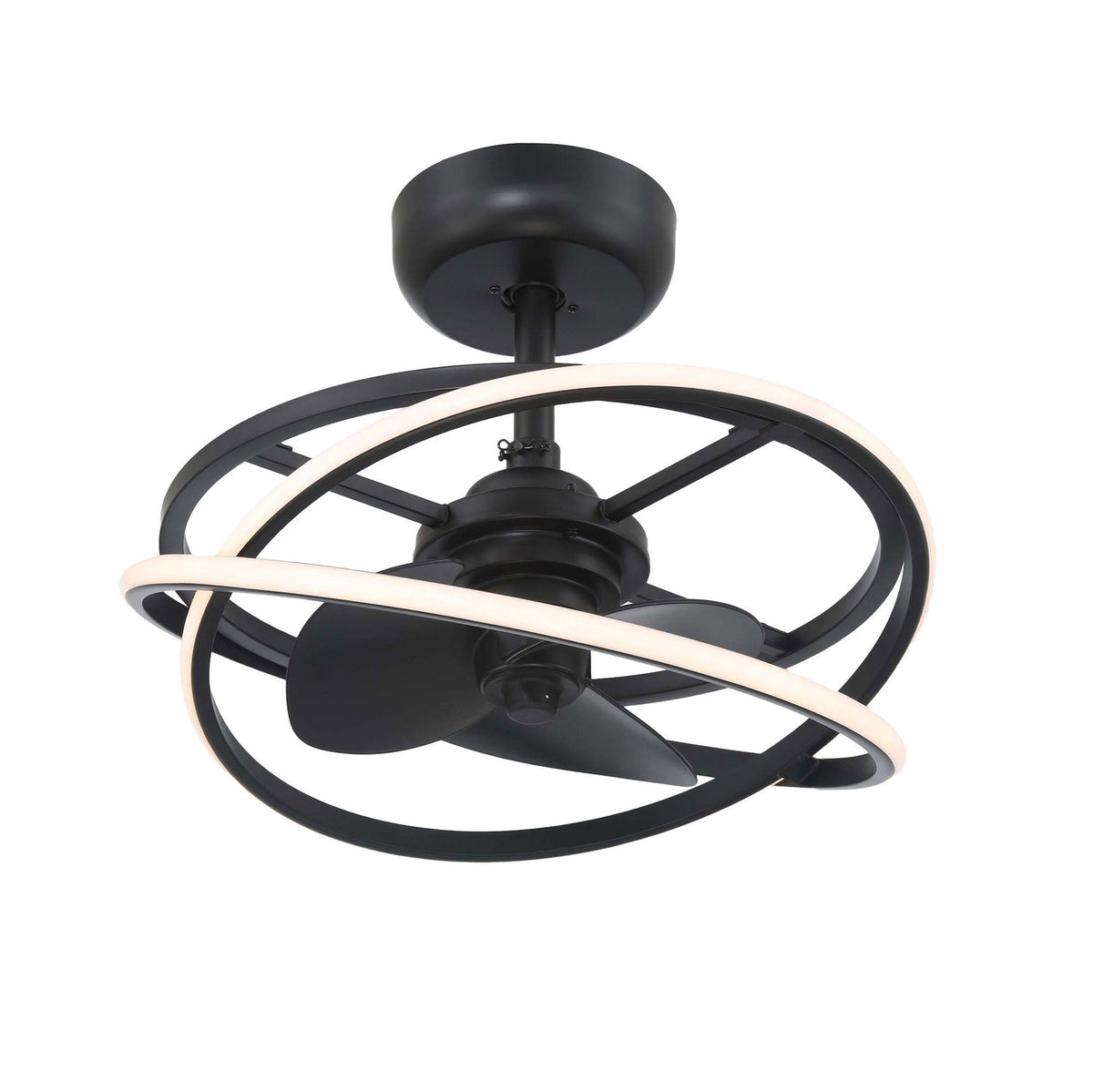 Hunter - 50300 - 20" Fandelier - Cirro Fandelier - Matte Black