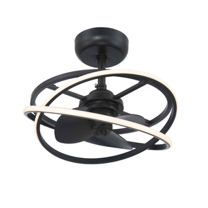 Hunter - 50300 - 20" Fandelier - Cirro Fandelier - Matte Black