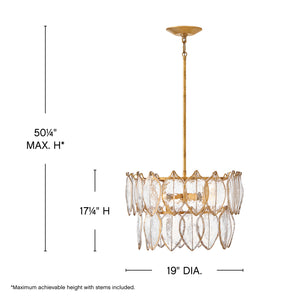 Fredrick Ramond - FR32603DA - LED Convertible Semi Flush - Amira - Distressed Brass