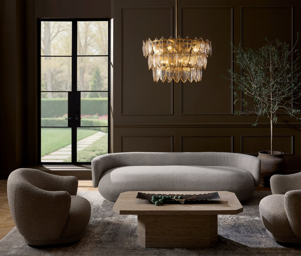 Fredrick Ramond - FR32604DA - LED Chandelier - Amira - Distressed Brass