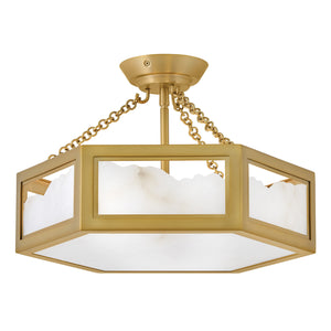 Fredrick Ramond - FR41533LCB - LED Semi Flush Mount - Veleta - Lacquered Brass