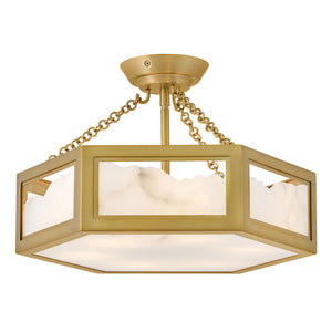 Fredrick Ramond - FR41533LCB - LED Semi Flush Mount - Veleta - Lacquered Brass