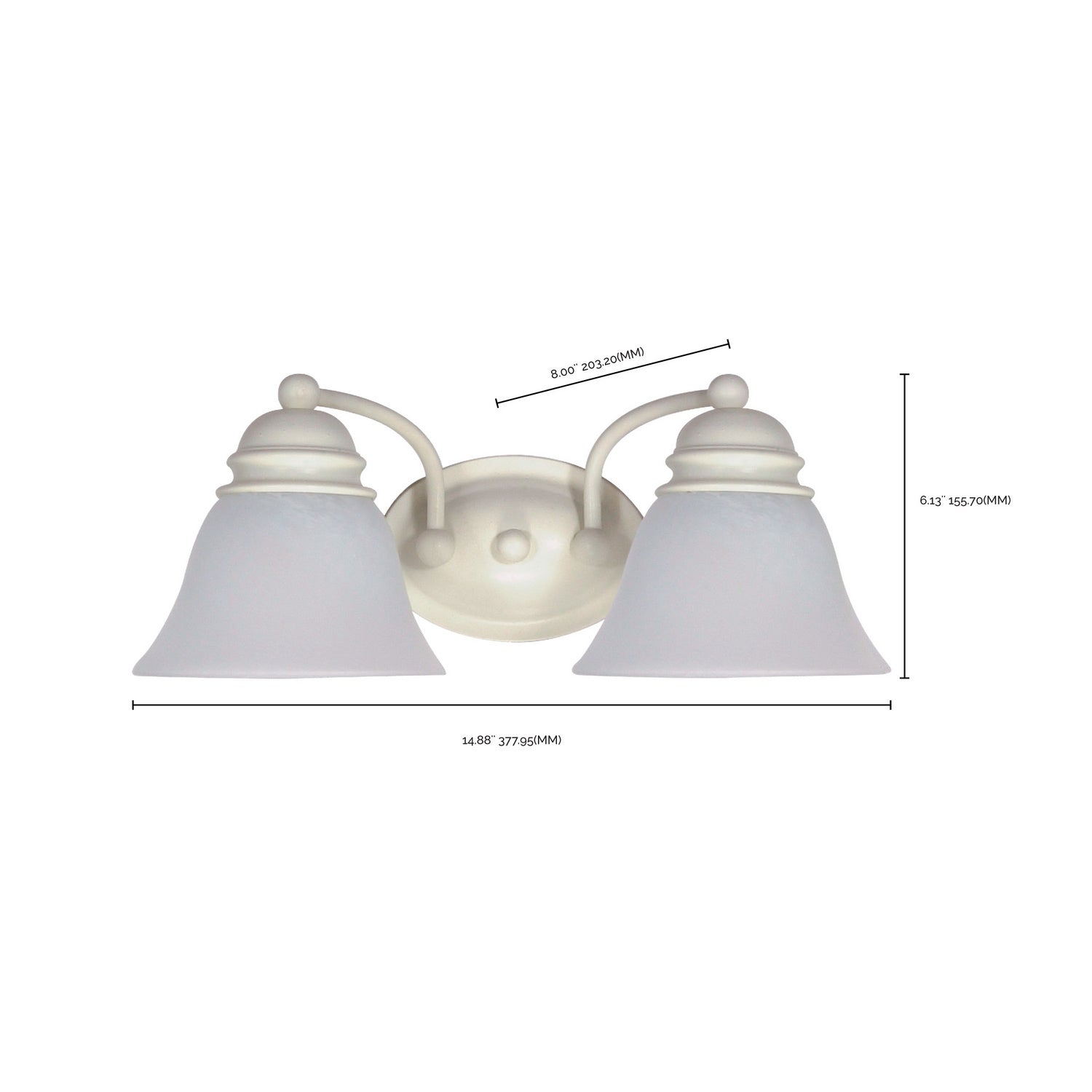 Nuvo Lighting - 60-353 - Two Light Vanity - Empire - Textured White