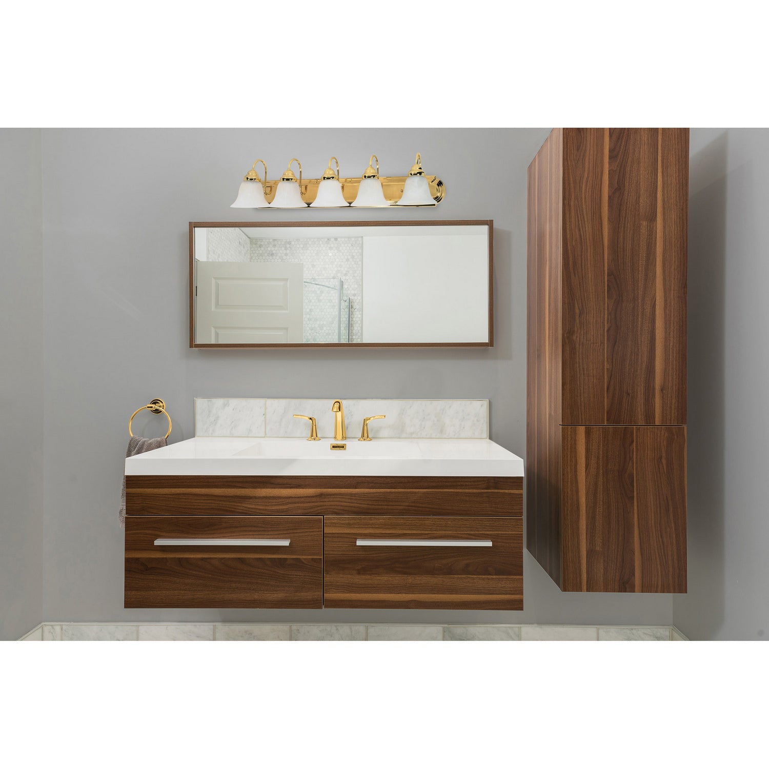 Nuvo Lighting - 60-331 - Five Light Vanity - Ballerina - Polished Brass