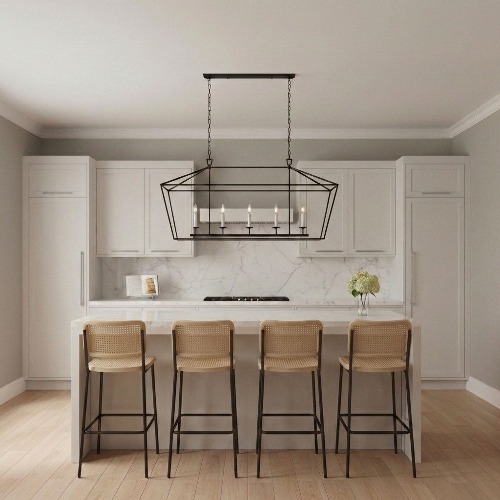 Visual Comfort Studio - 6692605-112 - Five Light Linear Chandelier - Dianna - Midnight Black