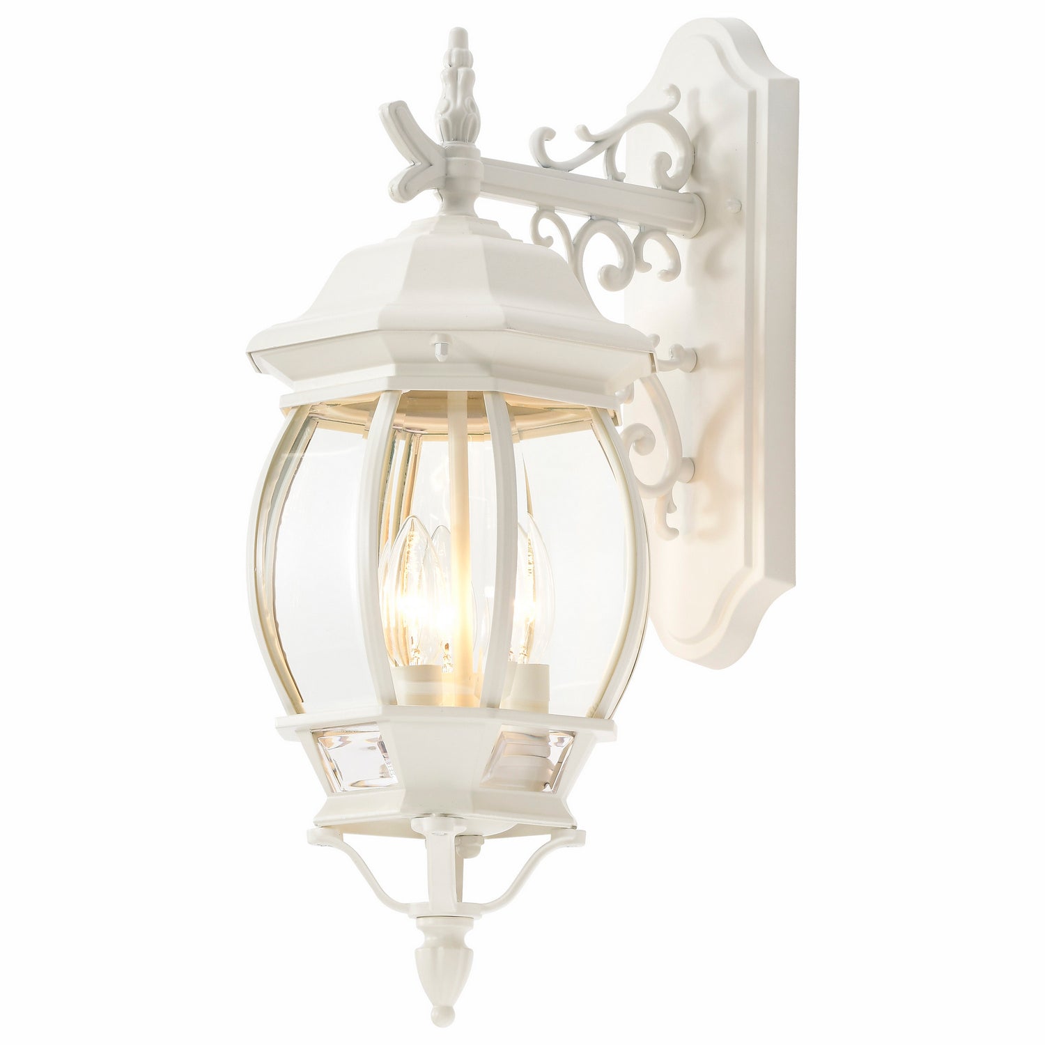 Nuvo Lighting - 60-891 - Three Light Outdoor Wall Lantern - Central Park - White